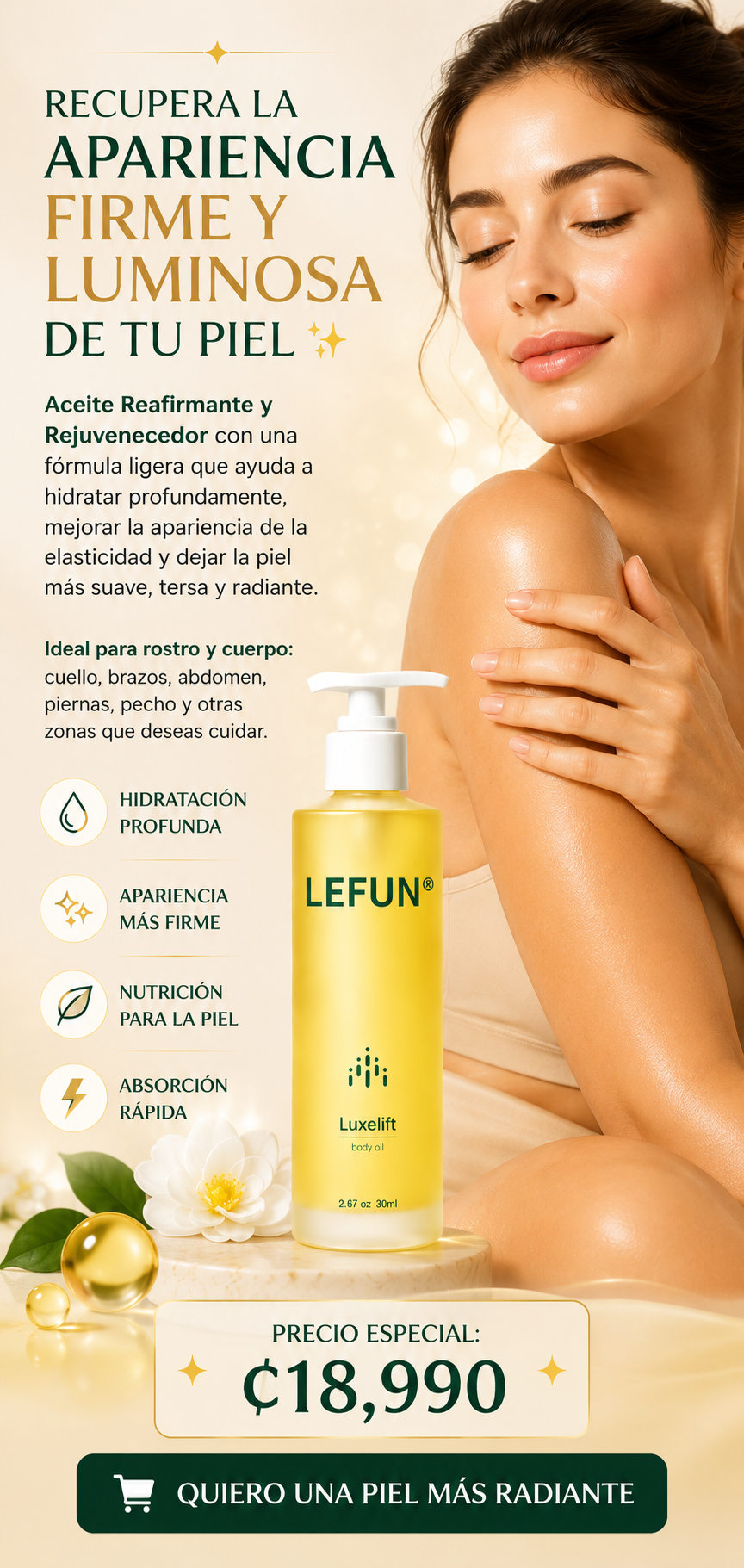 Lefun®: Tensa tu piel, mejora la elasticidad y recupera la juventud de todo tu cuerpo