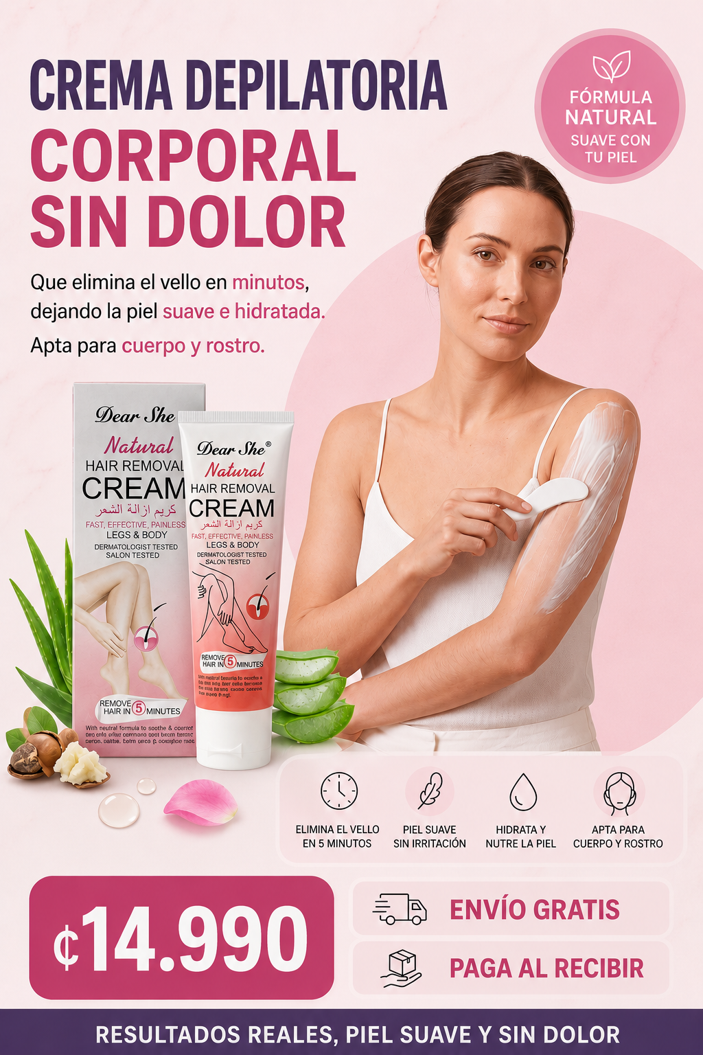 Nueva Hair Removal Cream®: Elimina el vello sin dolor en solo 5 minutos