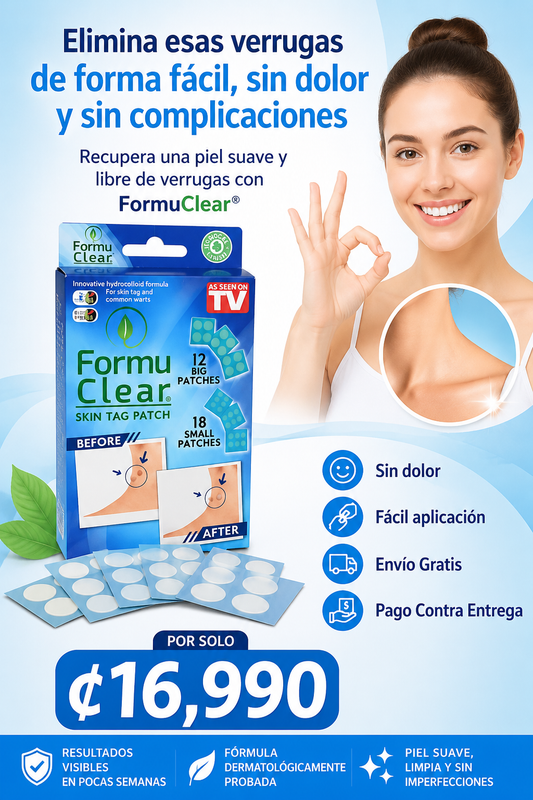 FormuClear®: Elimina las verrugas de forma permanente, sin dolor y en pocas semanas