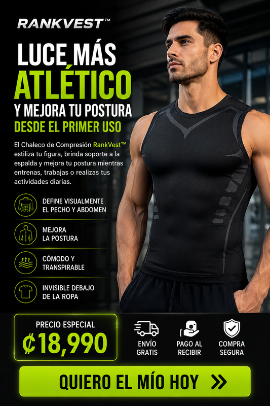 Nueva Camisa de Compresión®: Luce un cuerpo más atlético y mejora tu postura desde el primer uso