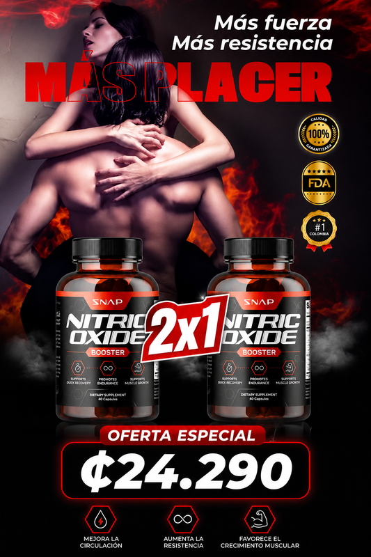 Nitric Oxide® 2x1 | Aumenta el Tamaño de tu Amiguito con Solo Mejorar tu Circulación desde la Primera Semana