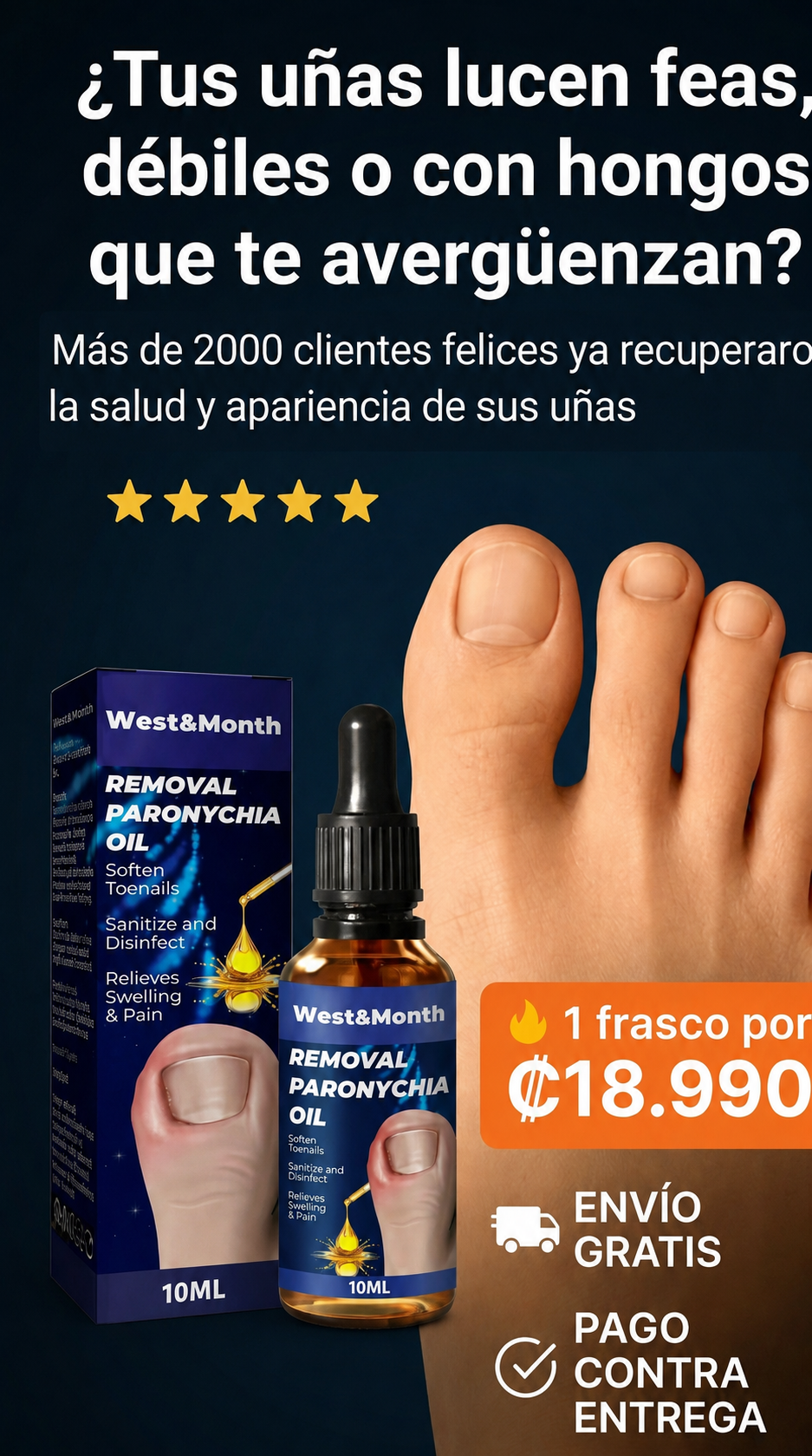 Removal Paronychia Oil®: Elimina el dolor y los hongos en tus uñas de forma definitiva