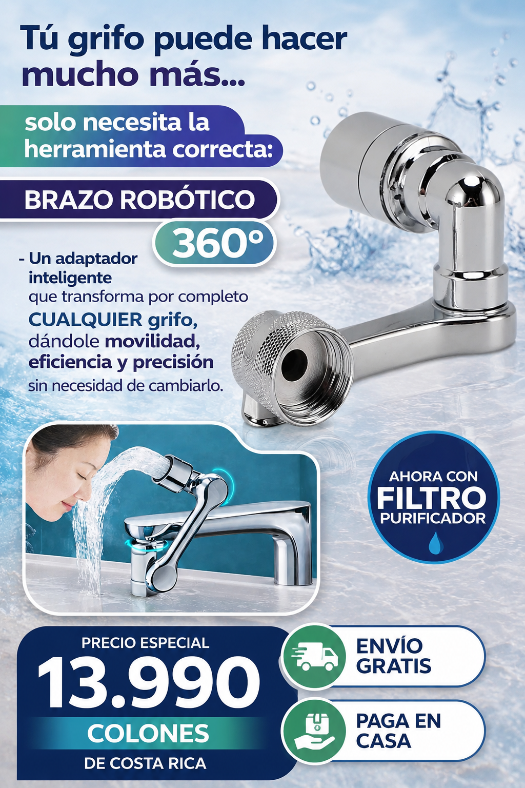 Grifo Giratorio 360®: Transforma tu grifo convencional en una herramienta inteligente de alta precisión