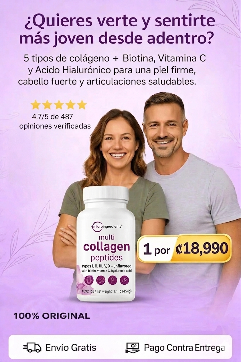 MULTICOLAGENO PEPTIDES® El secreto para una piel más firme y articulaciones sin dolor