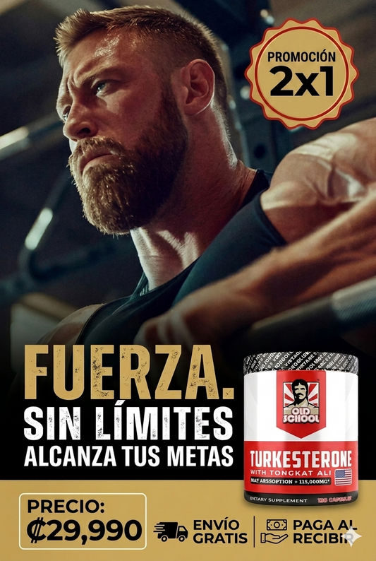 ¡Turkesterone®! Duplica tu masa muscular, desata una fuerza explosiva y entrena sin límites con esta promoción de 2x1!