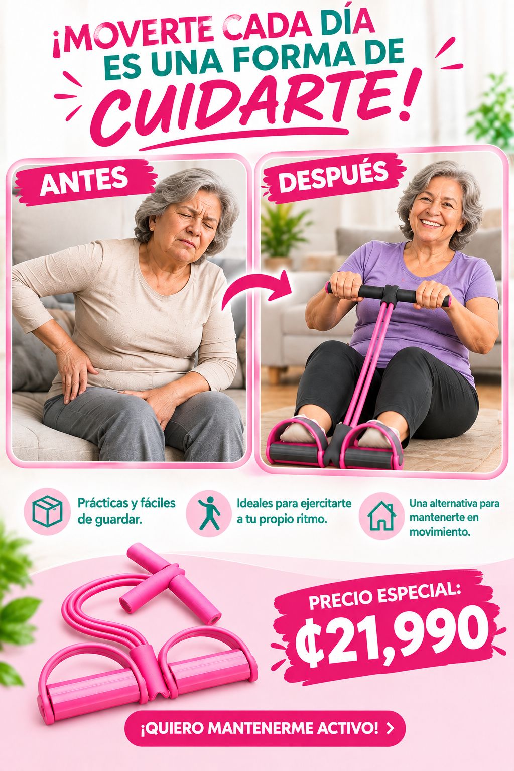 Bandas de Resistencia®: Mantente activo en casa y fortalece tus articulaciones